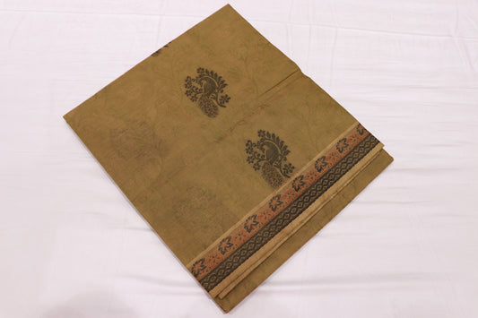 Cotton Saree Green Colour - Vaishali Silks