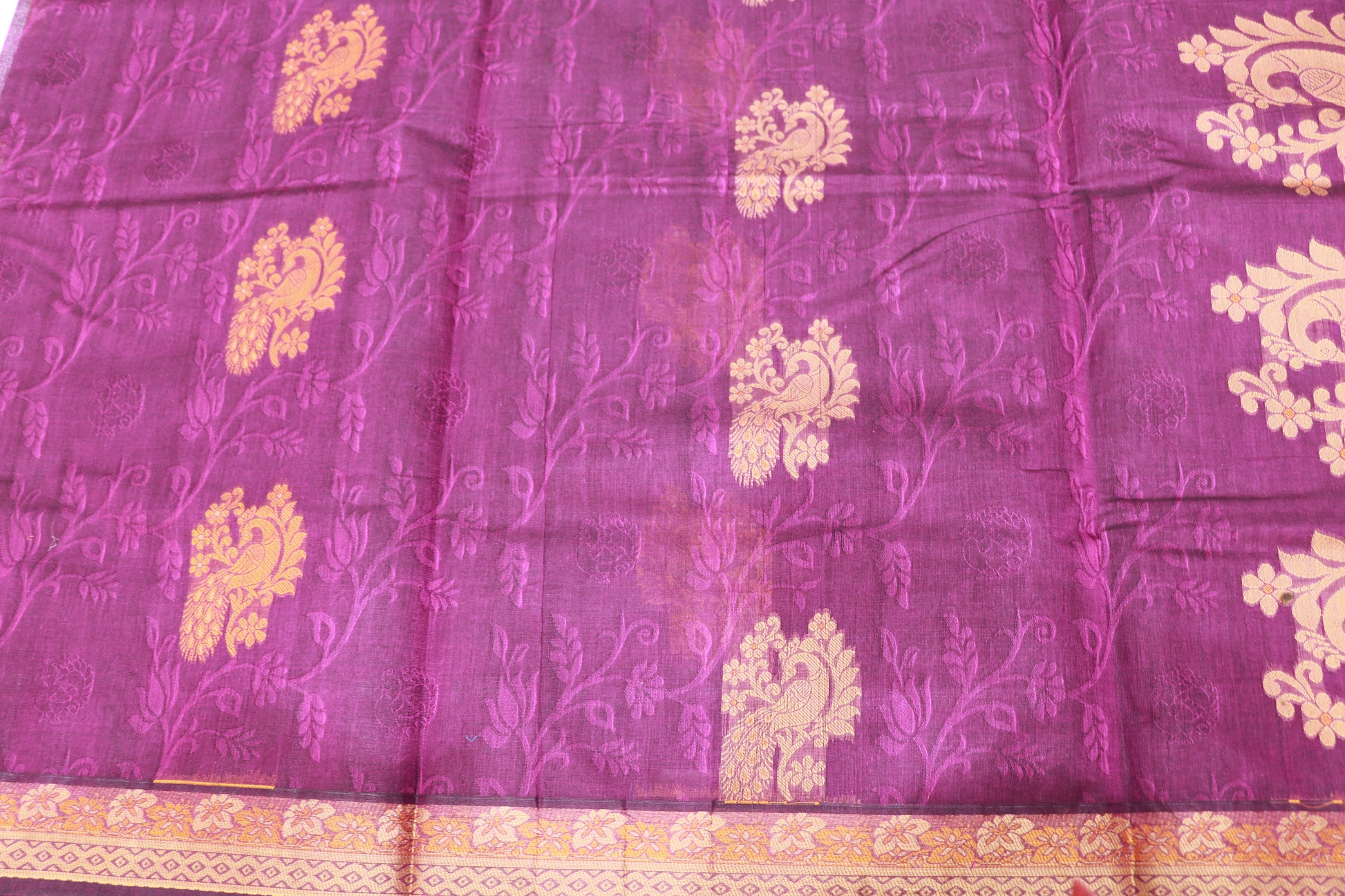 Cotton Saree Voilet Colour - Vaishali Silks