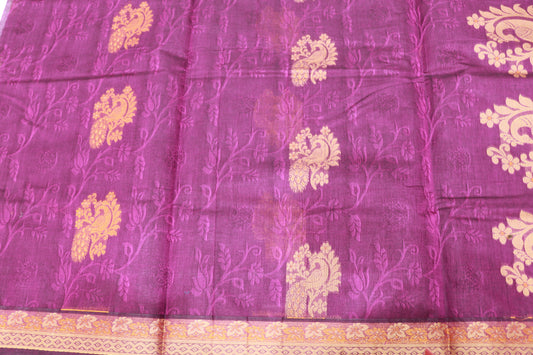 Cotton Saree Voilet Colour - Vaishali Silks