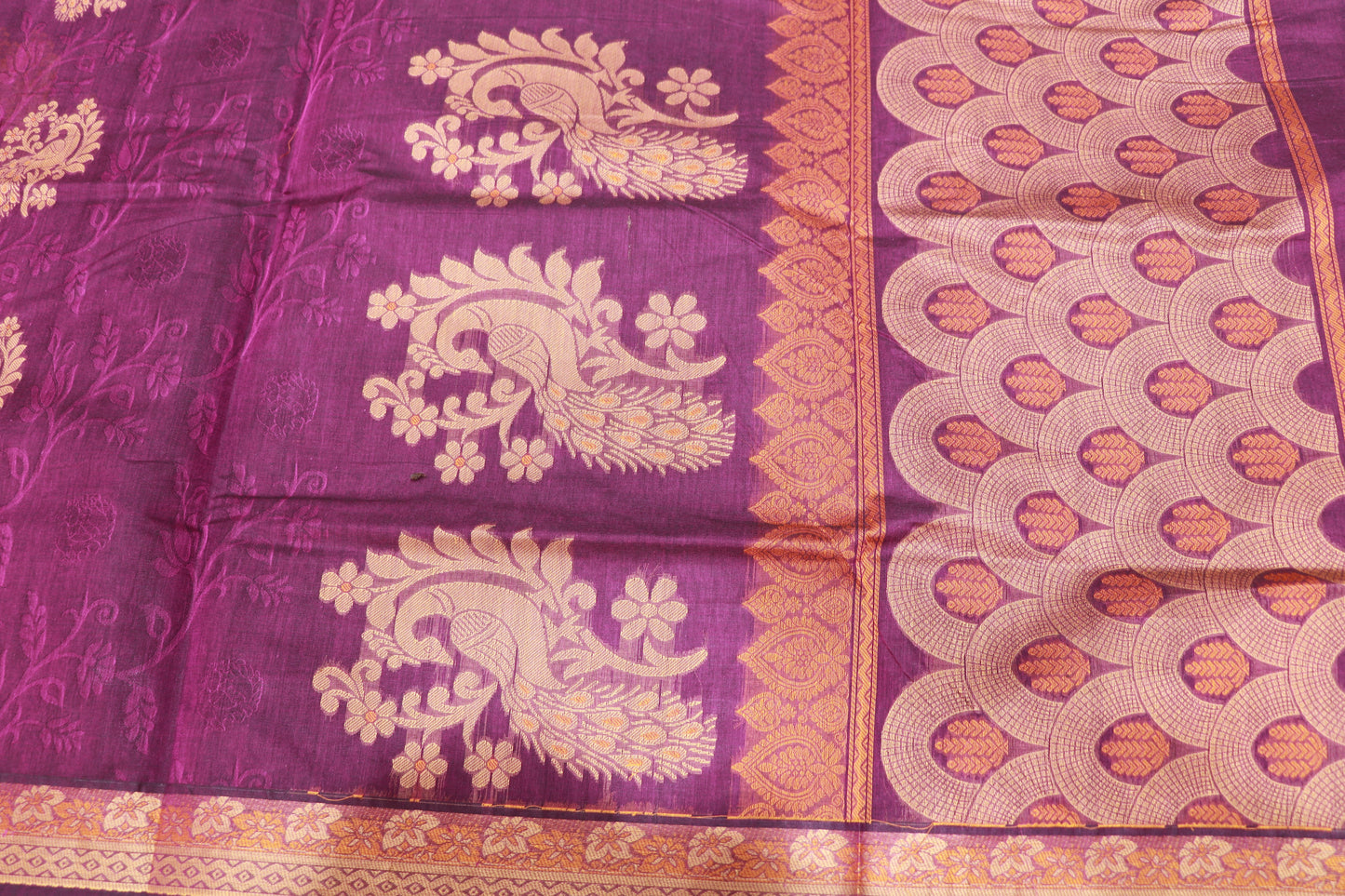 Cotton Saree Voilet Colour - Vaishali Silks