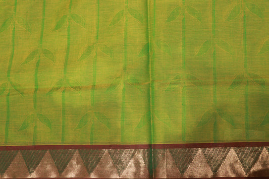 Cotton Saree Parrot Green Colour