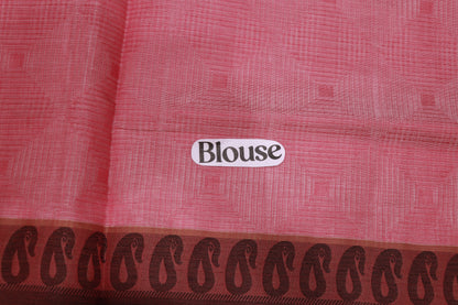 Cotton Saree  Pink Colour