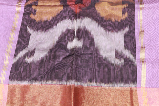 Cotton Saree Lavender Pochamalli Design