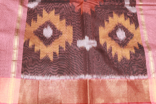 Cotton Saree Black Pochamalli  design