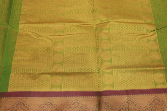 Cotton Saree Parrot Green Colour