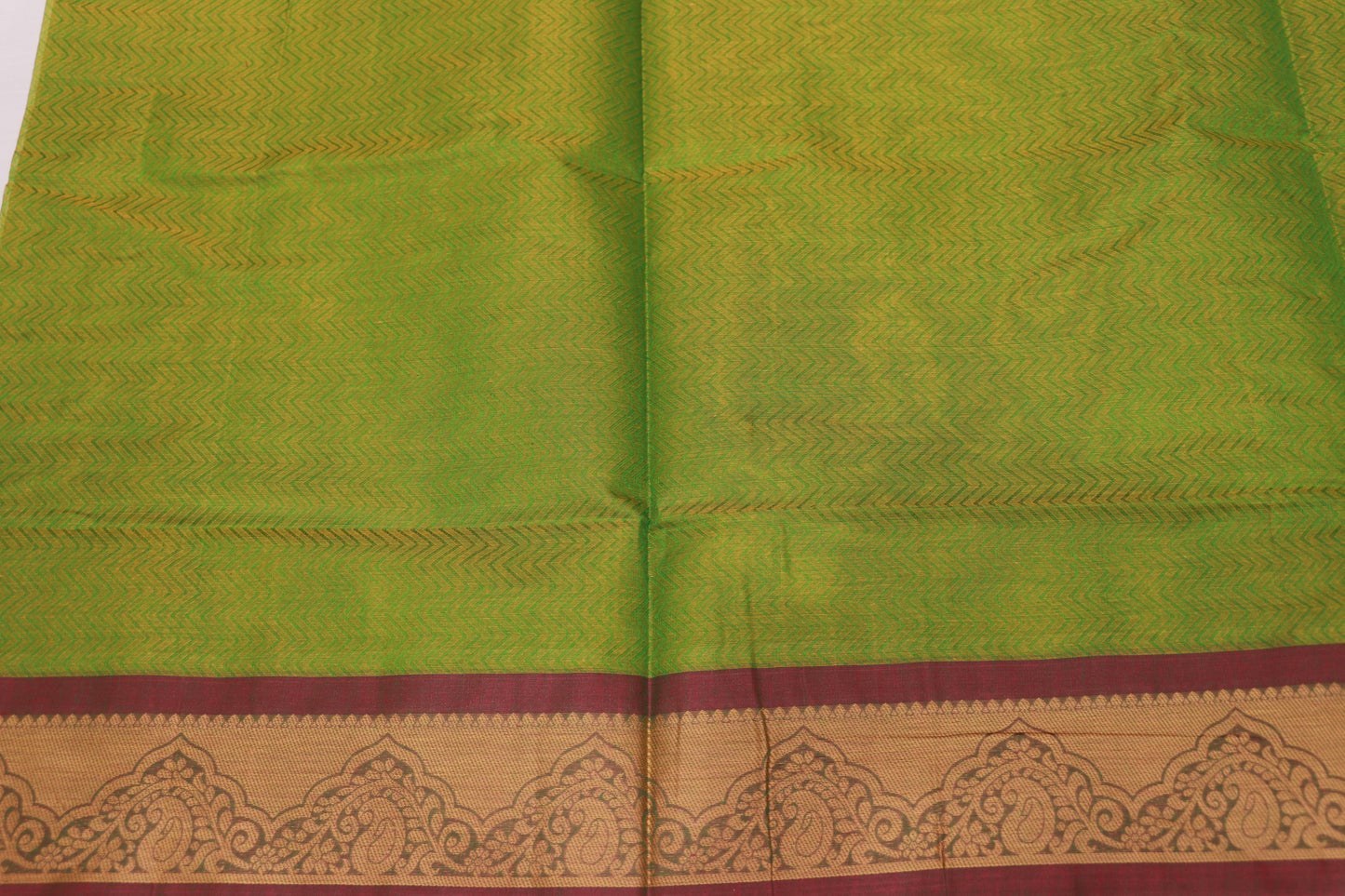 Cotton Saree Parrot Green Colour