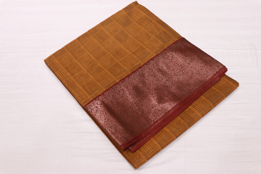 Cotton Saree Mustard Colour - Vaishali Silks