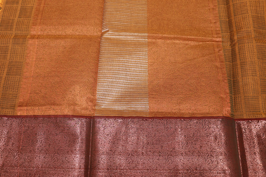 Cotton Saree Mustard Colour - Vaishali Silks