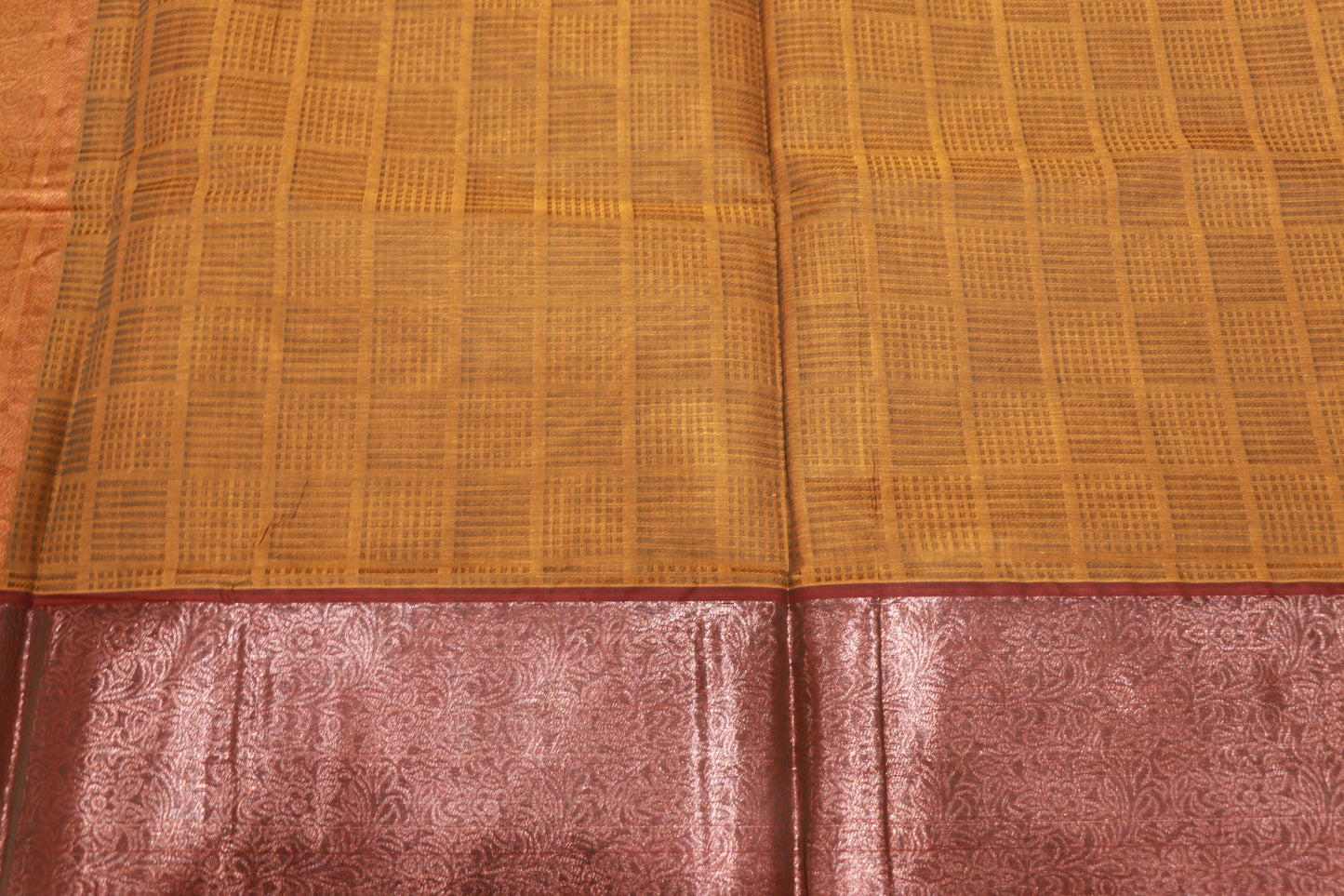 Cotton Saree Mustard Colour - Vaishali Silks