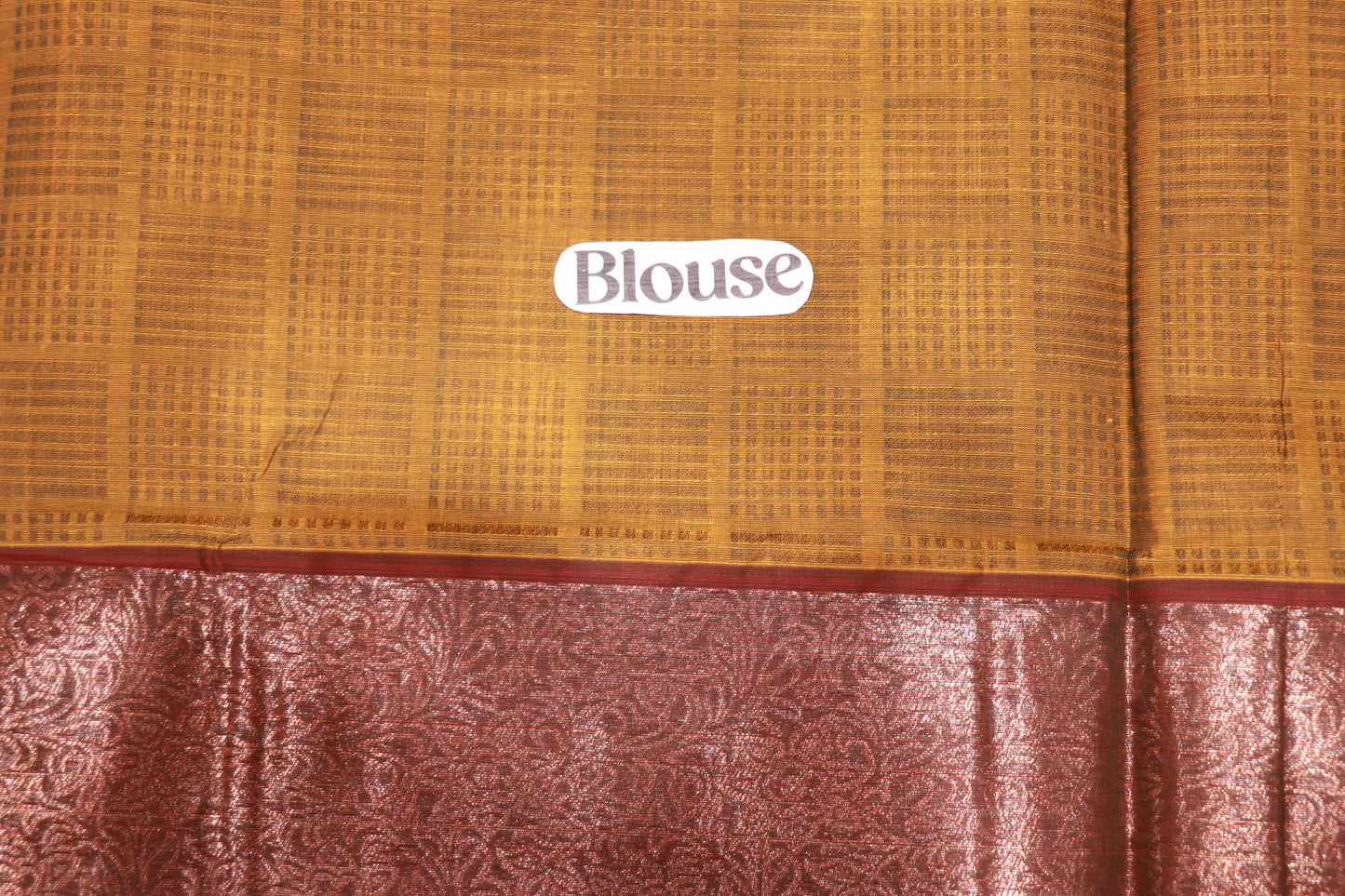 Cotton Saree Mustard Colour - Vaishali Silks