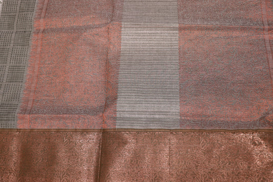 Cotton Saree Grey COlour - Vaishali Silks