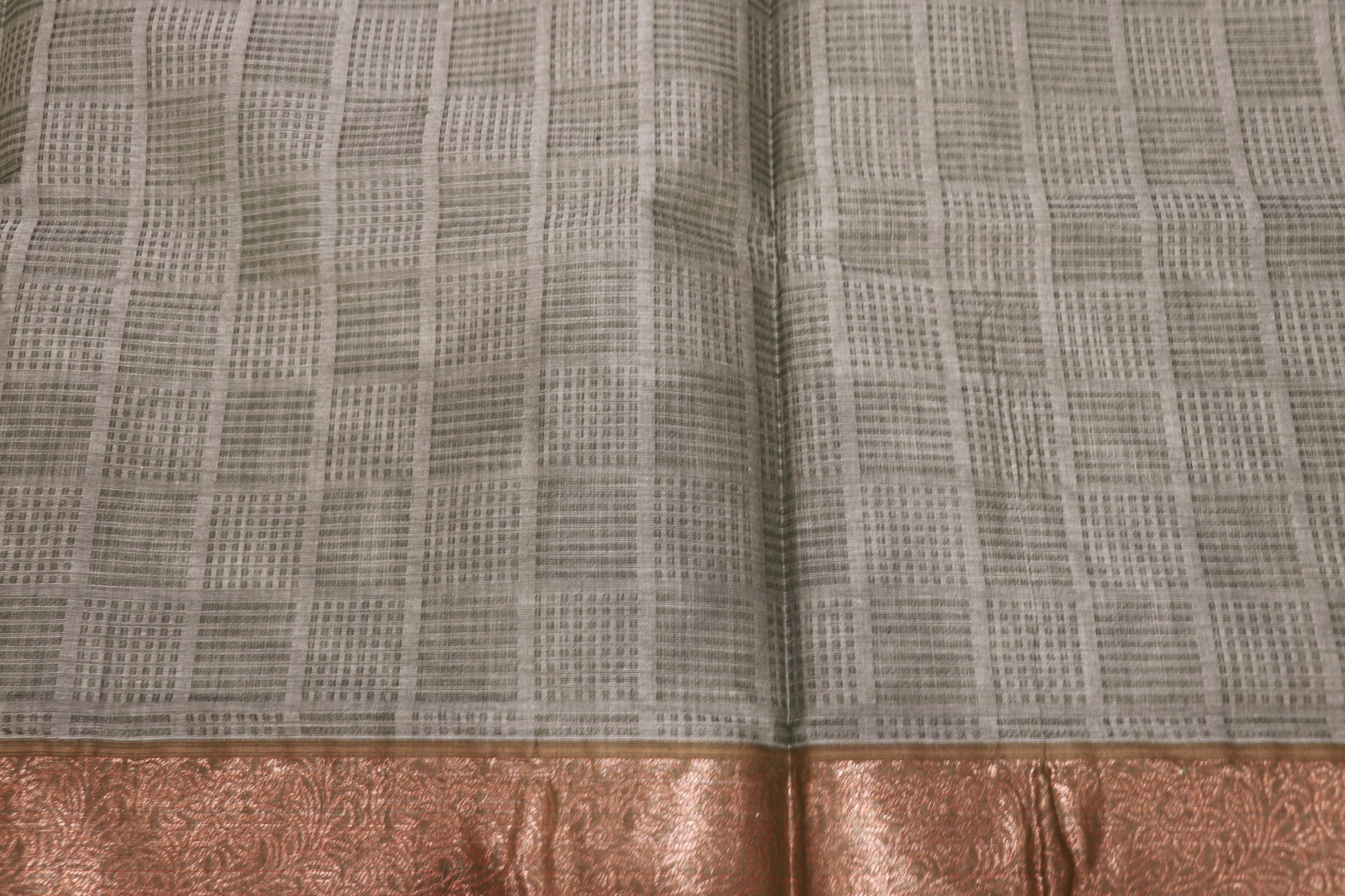 Cotton Saree Grey COlour - Vaishali Silks