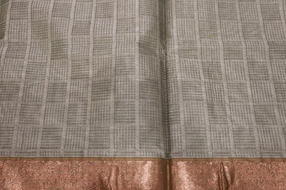 Cotton Saree Grey COlour - Vaishali Silks