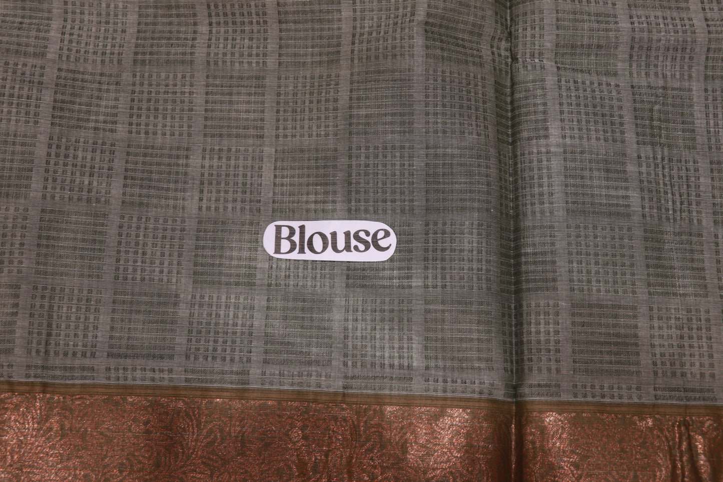 Cotton Saree Grey COlour - Vaishali Silks
