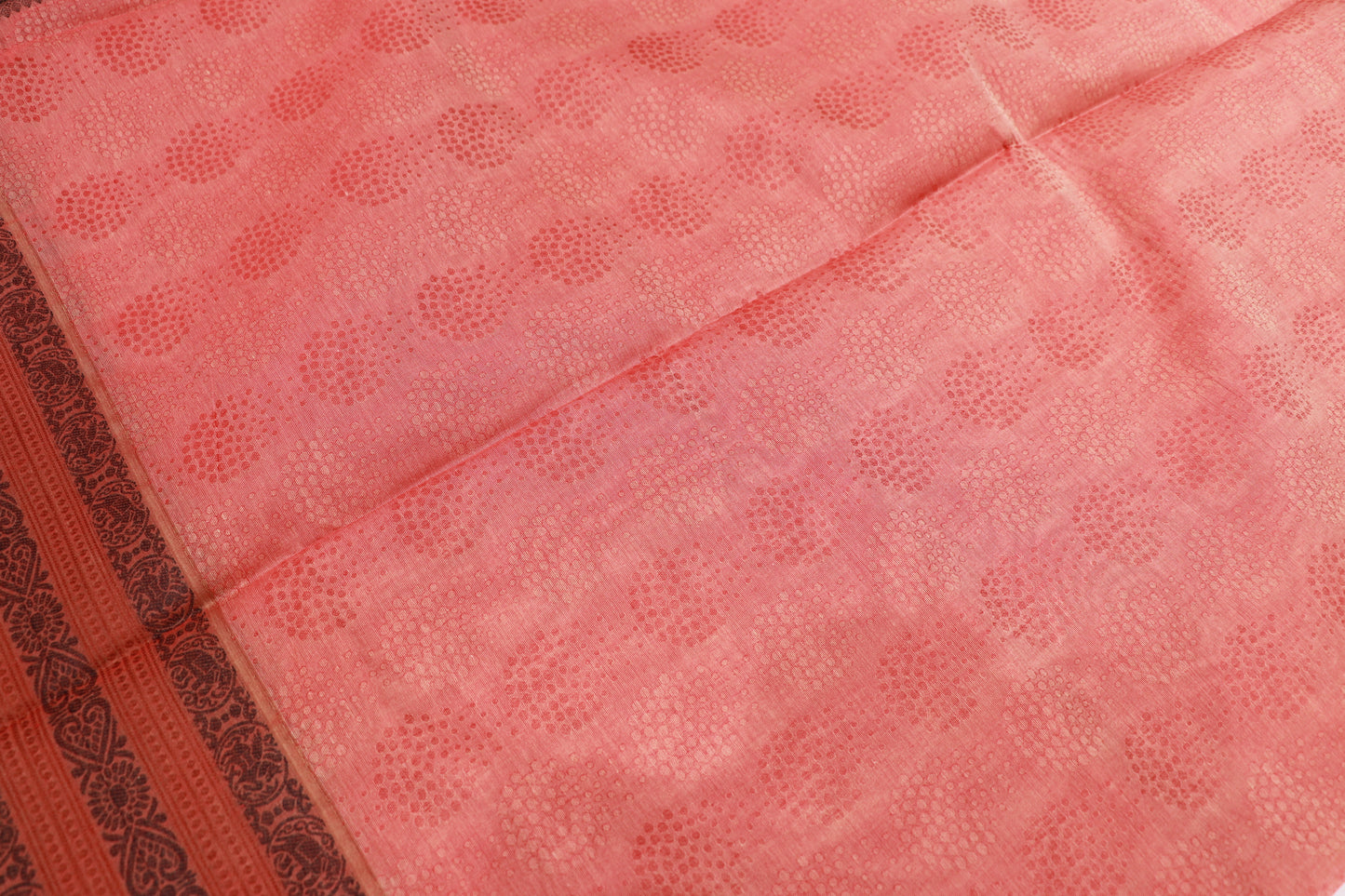 Cotton Saree  Light Red Colour