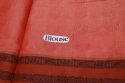 Cotton Saree  Light Red Colour