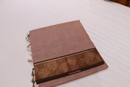 Cotton Saree  Honey Colour - Vaishali Silks