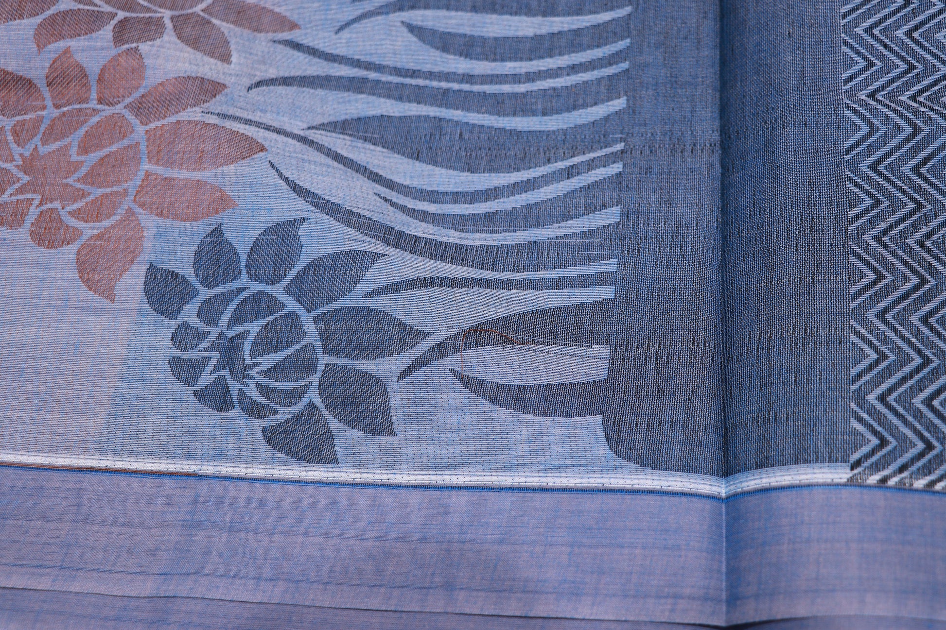 Cotton Saree Sky Blue Colour - Vaishali Silks