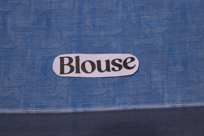 Cotton Saree Sky Blue Colour - Vaishali Silks