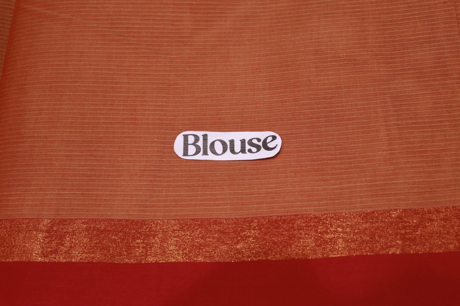 Cotton Saree Orange Colour - Vaishali Silks