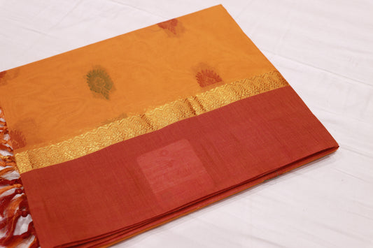 Cotton Saree Yello Colour - Vaishali Silks
