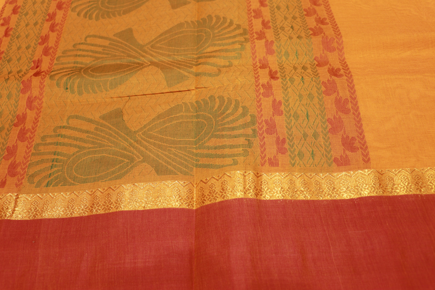 Cotton Saree Yello Colour - Vaishali Silks