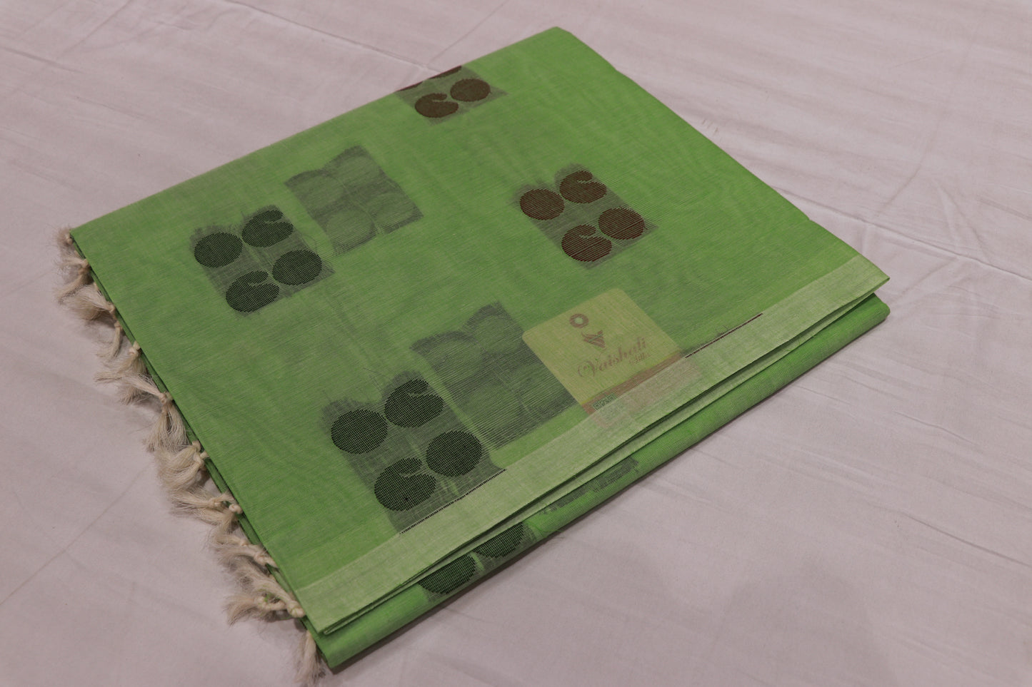 Cotton Saree  Pista Green - Vaishali Silks