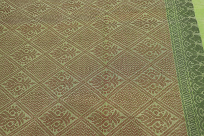 Cotton Saree  Pista Green - Vaishali Silks