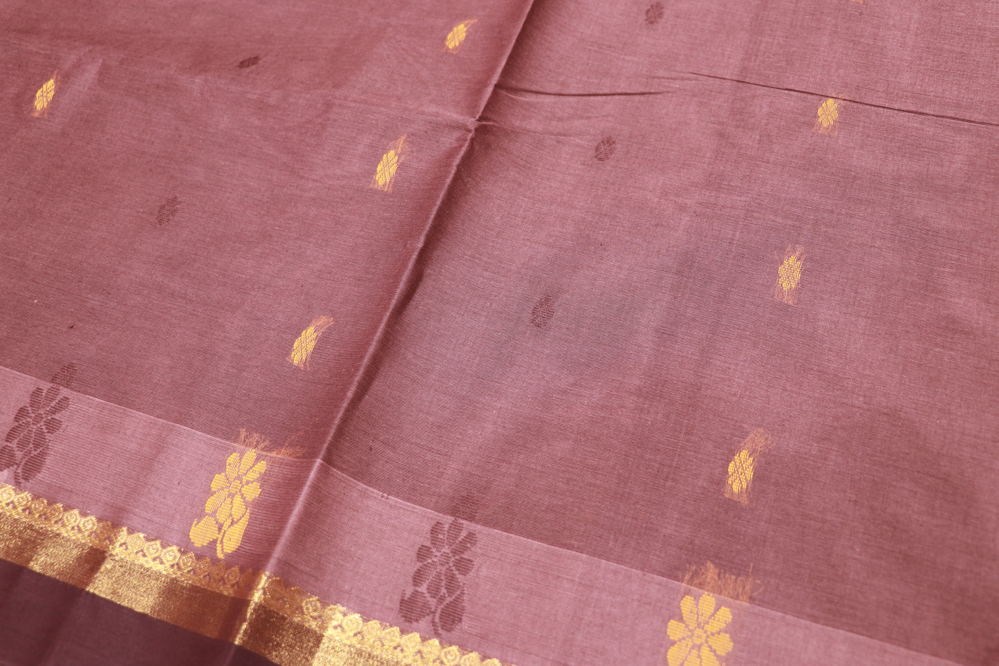 Cotton  Saree Brown colour
