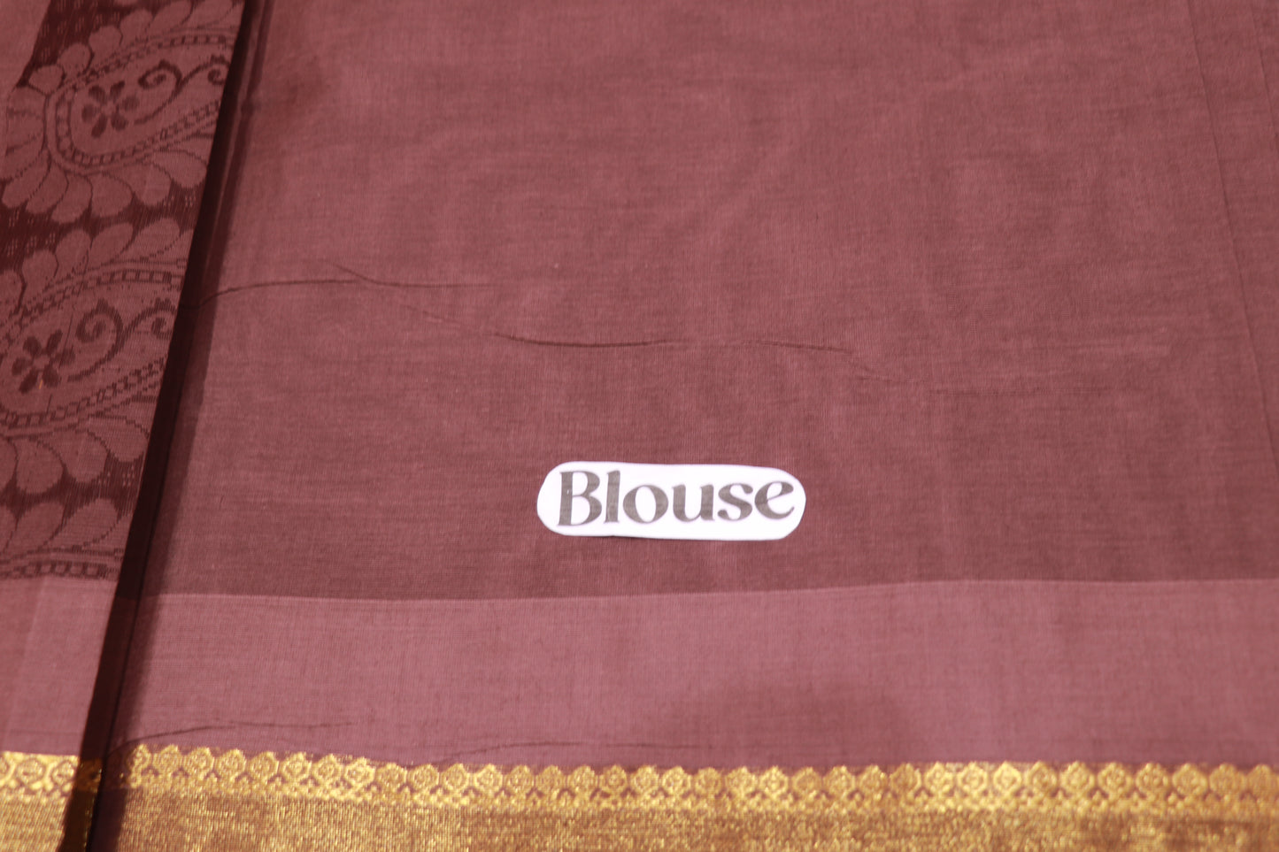 Cotton  Saree Brown colour