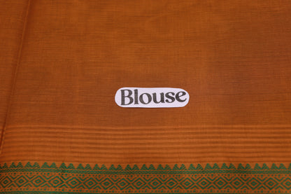 Cotton  Saree  Yellow  With  Green - Vaishali Silks