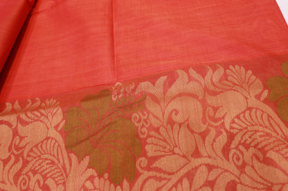 Cotton  Saree  Peach Colour - Vaishali Silks