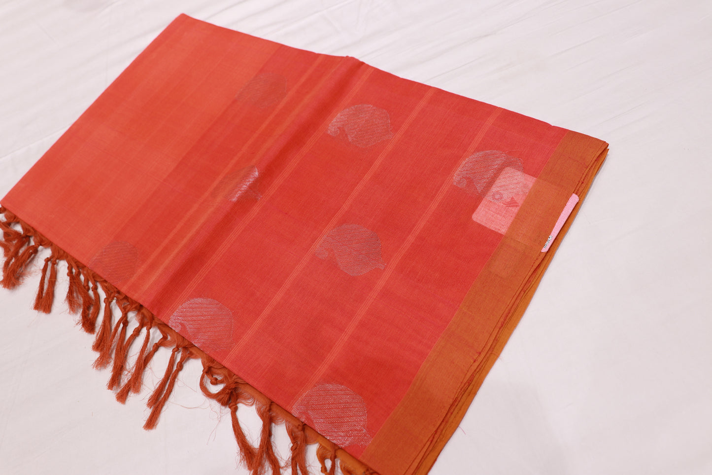 Cotton  Saree  Peach Colour - Vaishali Silks