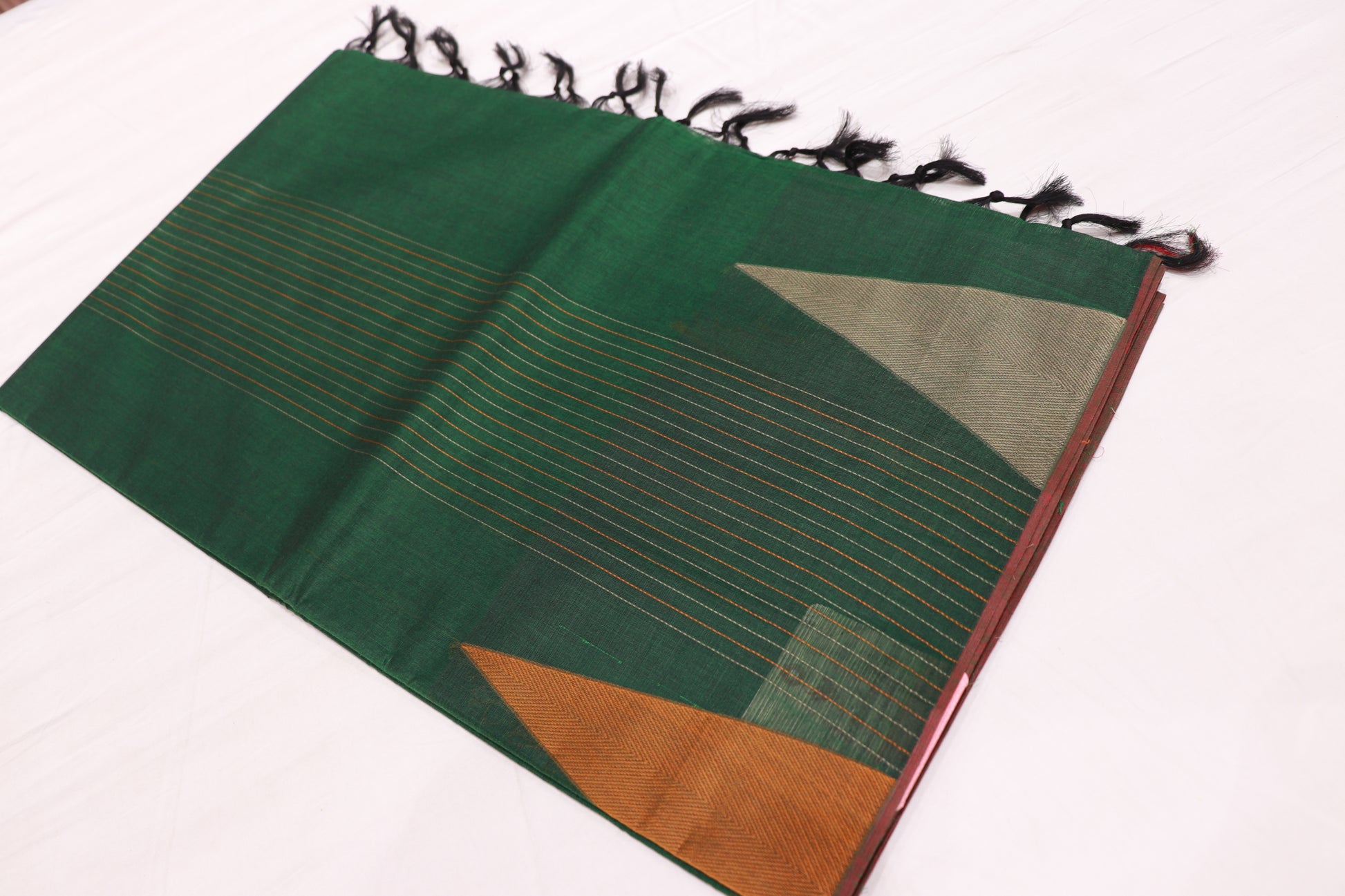 Cotton  Saree Green colour - Vaishali Silks