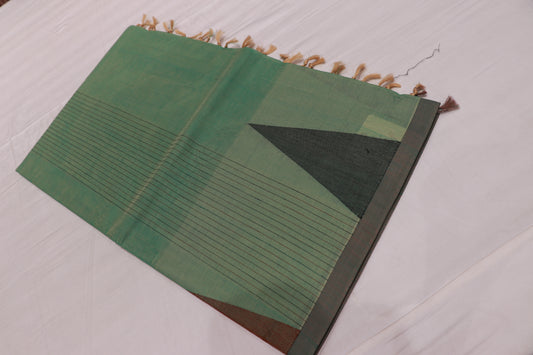 Cotton Saree Green  Colour - Vaishali Silks