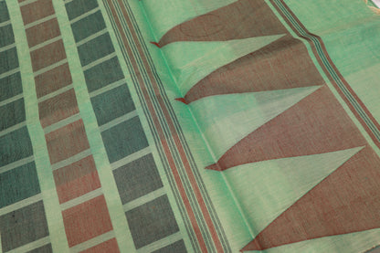 Cotton Saree Green  Colour - Vaishali Silks