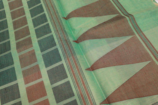 Cotton Saree Green  Colour - Vaishali Silks