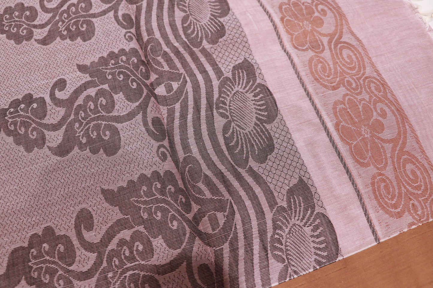 Cotton Saree  pink Colour