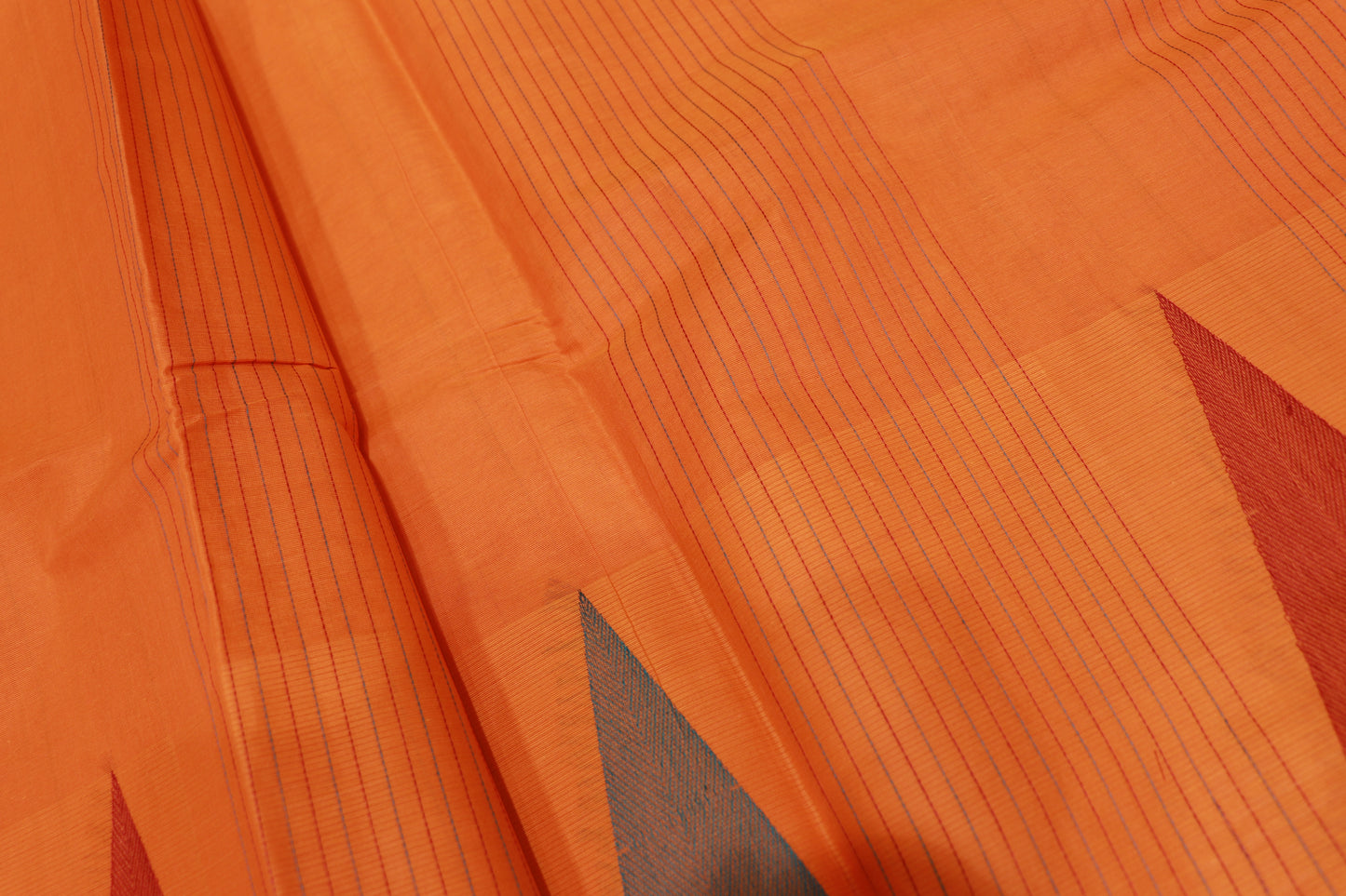 Cotton Saree Orange colour - Vaishali Silks