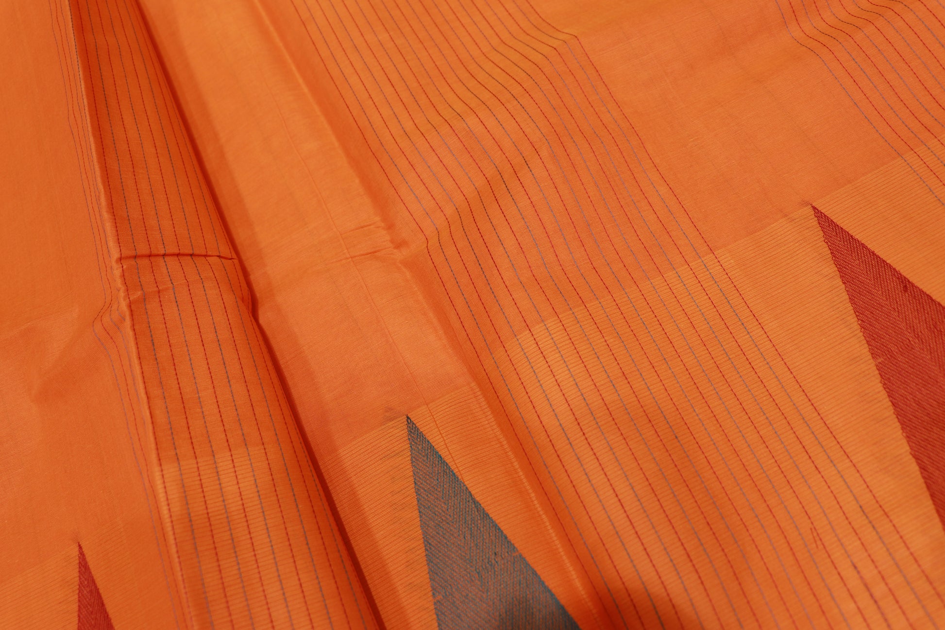 Cotton Saree Orange colour - Vaishali Silks