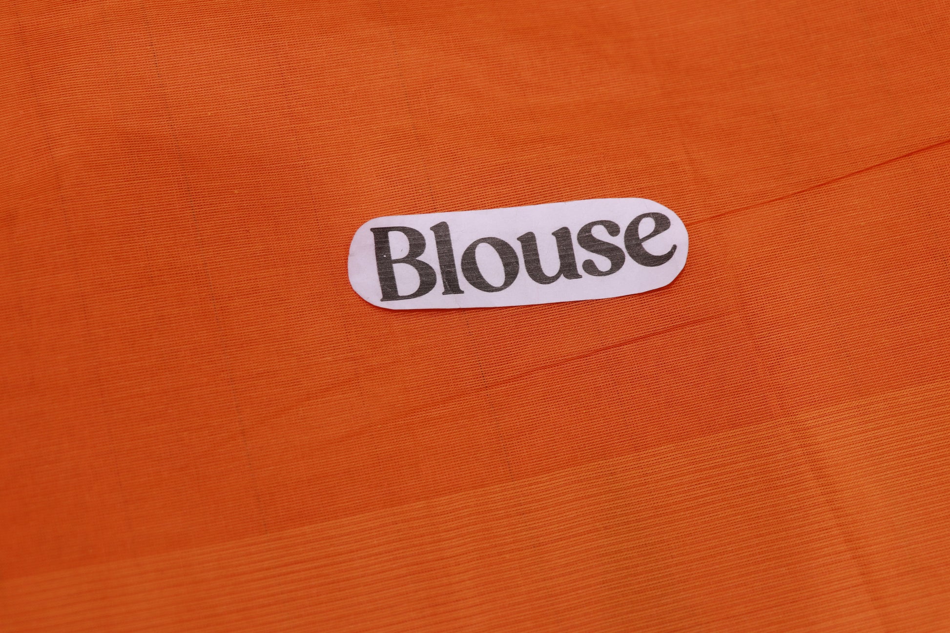 Cotton Saree Orange colour - Vaishali Silks