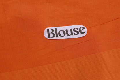 Cotton Saree Orange colour - Vaishali Silks
