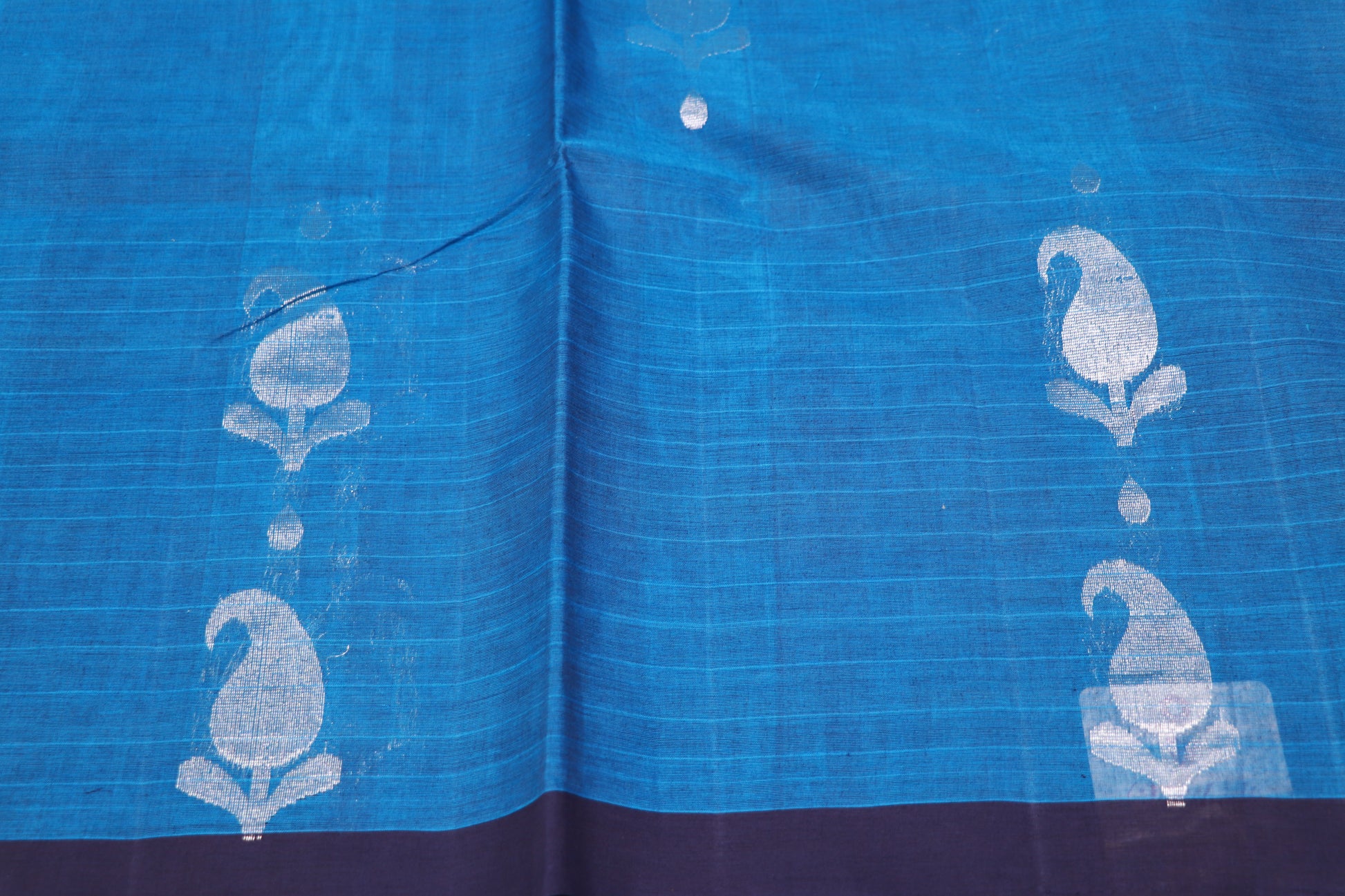 Cotton Saree Blue Colour - Vaishali Silks