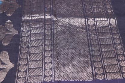 Cotton Saree Blue Colour - Vaishali Silks