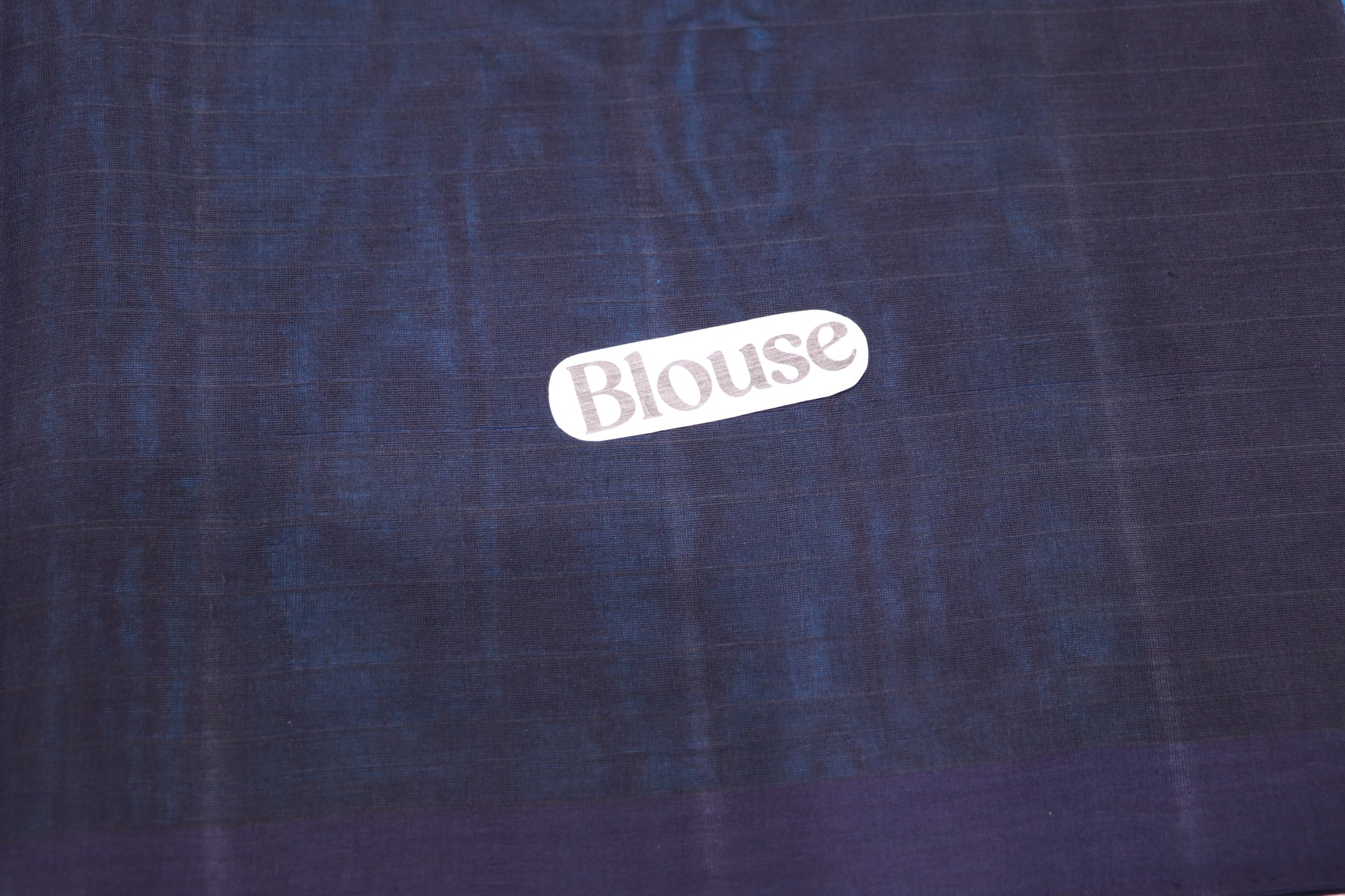 Cotton Saree Blue Colour - Vaishali Silks