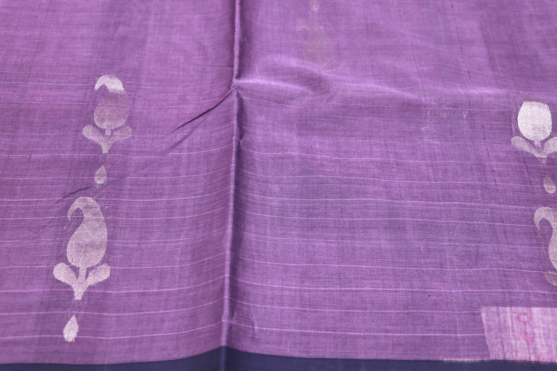 Cotton  Saree Voilet With Blue - Vaishali Silks