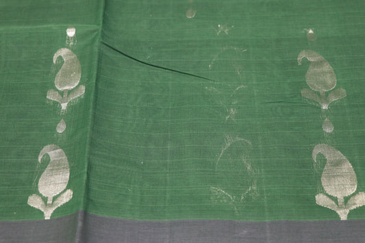 Cotton Saree Green Colour - Vaishali Silks