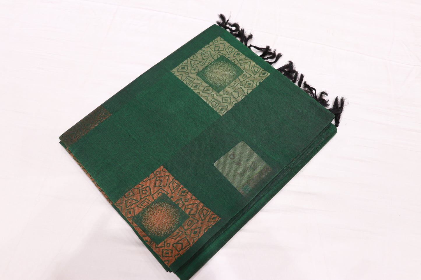 Cotton Saree Green Colour