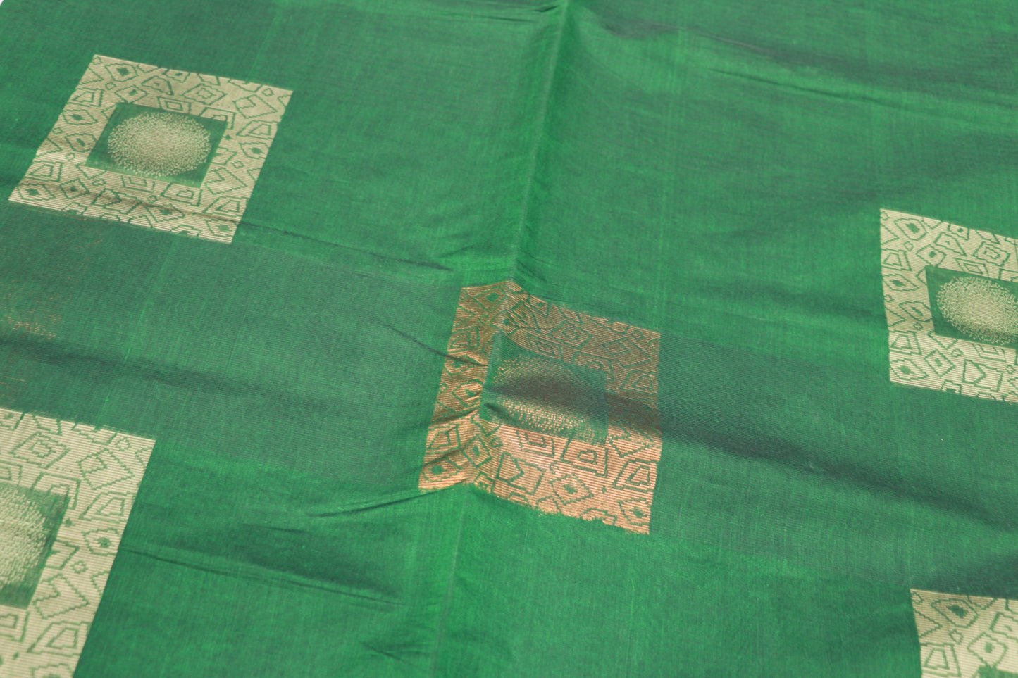Cotton Saree Green Colour