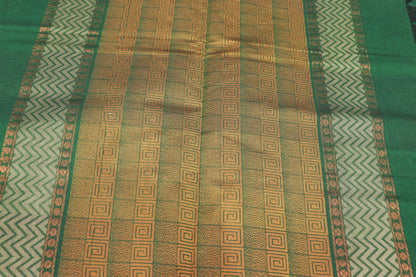 Cotton Saree Green Colour
